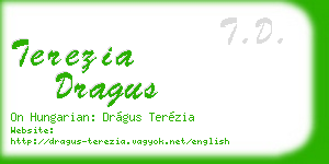terezia dragus business card